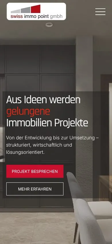 Website von swiss-immopoint GmbH, Handy
